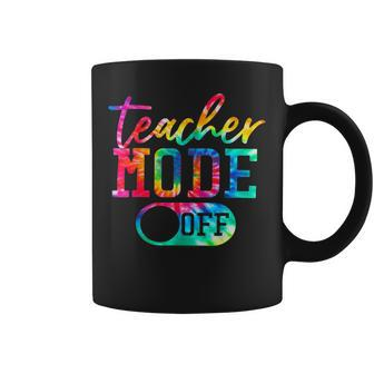 Teacher Mode Off Tye Dye Last Day Of School Teacher Summer Coffee Mug - Seseable