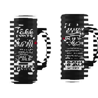 Teacher Off Duty Promoted To Stay At Home Dog Mom Graphic Design Printed Casual Daily Basic Coffee Mug - Thegiftio
