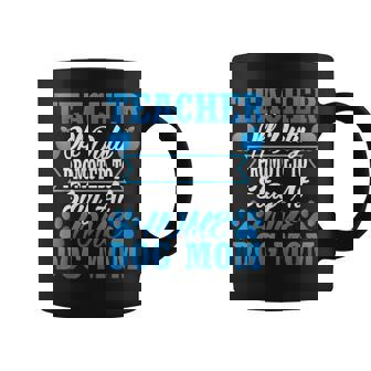 Teacher Off Duty Promoted To Stay At Home Dog Mom T Graphic Design Printed Casual Daily Basic Coffee Mug - Thegiftio