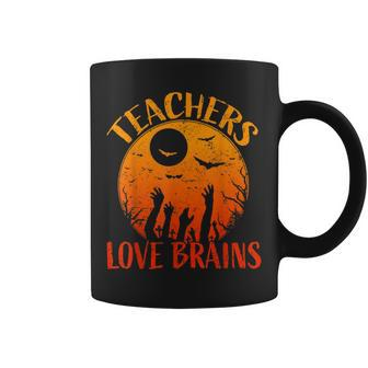 Teachers Love Brains Teacher Halloween Costume Halloween  Coffee Mug