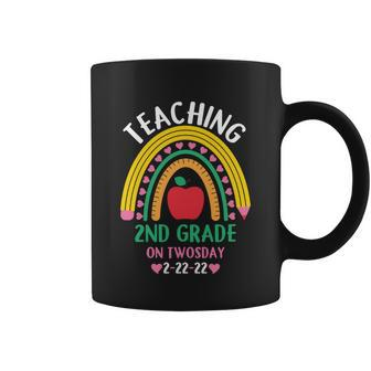 Teaching 2Nd Grade On Twosday 2Gift22gift22 Date Cute 2022 Teacher Gift Coffee Mug - Monsterry