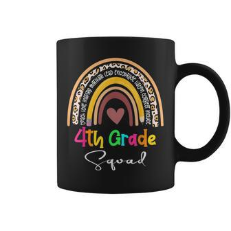 Team 4Th Grade Squad Leopard Rainbow Teacher Students School Coffee Mug - Thegiftio UK