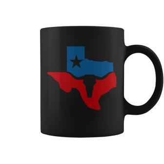 Texas Flag Longhorn Logo Coffee Mug - Monsterry DE