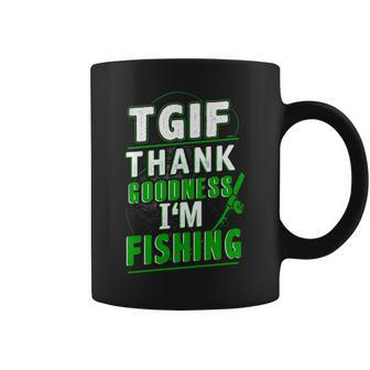 Tgif - Thank Goodness Im Fishing Coffee Mug - Seseable