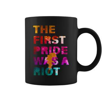 The First Pride Was A Riot Nyc 50Th Anniversary Graphic Design Printed Casual Daily Basic Coffee Mug - Thegiftio UK
