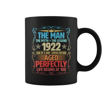 The Man Myth Legend 1922 Aged Perfectly 100Th Birthday Coffee Mug - Monsterry