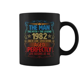 The Man Myth Legend 1982 Aged Perfectly 40Th Birthday Coffee Mug - Monsterry