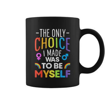 The Only Choices I Made Was To Be Myself Rainbow Coffee Mug - Thegiftio UK