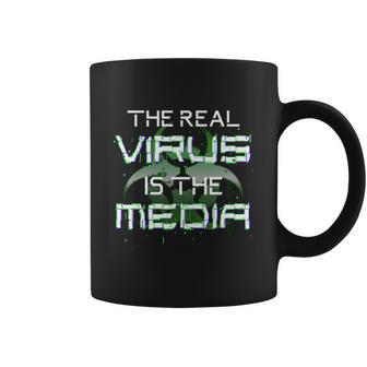 The Real Virus Is The Media Coffee Mug - Monsterry UK