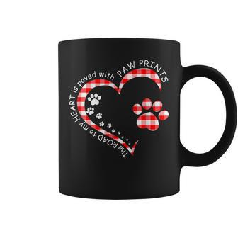 The Road To My Heart Is Paved With Paw Prints Coffee Mug - Thegiftio UK