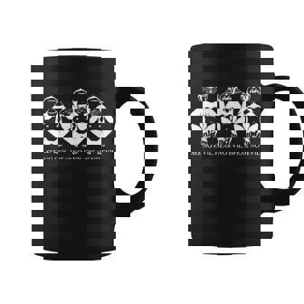 The Three Wise Monkeys Tshirt Coffee Mug - Monsterry