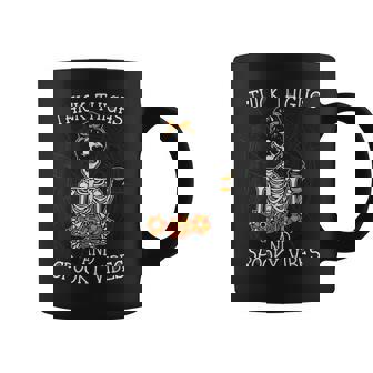 Thick Thighs And Spooky Vibes For Halloween Costume Witches V2 Coffee Mug - Seseable