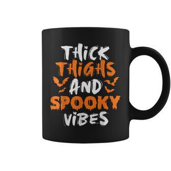  Thick Thighs And Spooky Vibes Halloween Costume Ideas Coffee Mug - Seseable