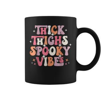 Thick Thighs Spooky Vibes Trick Or Treat Funny Halloween Coffee Mug - Thegiftio UK
