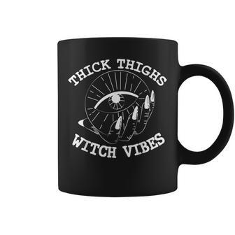Thick Thighs Witch Vibes Halloween Costume V2 Coffee Mug - Seseable