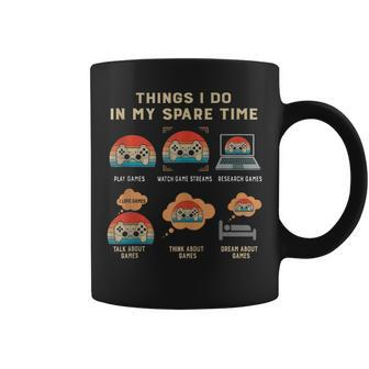 Things I Do In My Spare Time Gaming Game Vintage Lover Gift Coffee Mug - Thegiftio UK