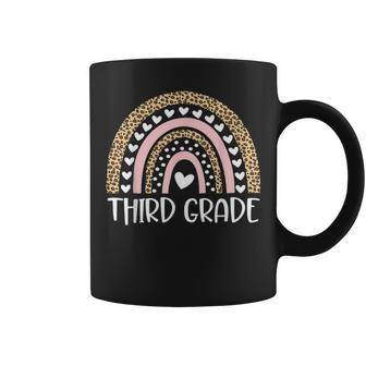 Third Grade Teacher Leopard Rainbow 3Rd Grade Teacher Funny Coffee Mug - Thegiftio UK