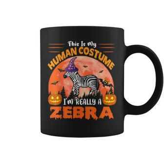 This Is My Human Costume Im Really A Zebra Halloween Witch Coffee Mug - Thegiftio UK