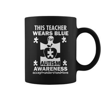 This Teacher Wears Blue Autism Awareness Coffee Mug - Monsterry UK