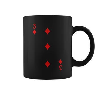 Three Of Diamonds Deck Of Cards Playing Cards Halloween Coffee Mug - Thegiftio UK