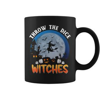 Throw The Dice Witches Bunco Party Funny Halloween Costume Coffee Mug - Seseable