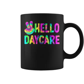 Tie Dye Hello Daycare Back To School Teachers Kids Coffee Mug - Seseable