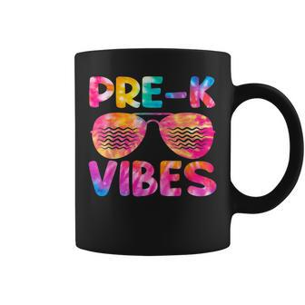 Tie Dye Sunglasses Pre-K Vibes Funny Back To School Coffee Mug - Thegiftio UK