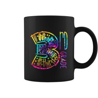 Tie Dye Third 3Rd Grade Typography Back To School Coffee Mug - Monsterry DE