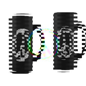 Tiegreat Giftdye Peace Sign Love Happiness Colorful Tye Dye Hippie Gift Coffee Mug