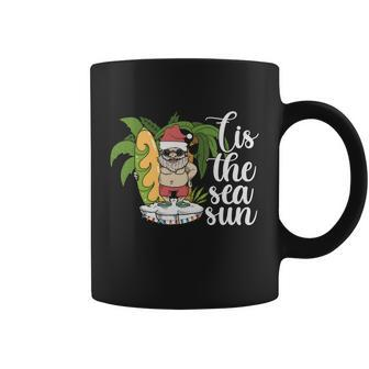 Tis The Sea Sun Santa Christmas In July Coffee Mug - Monsterry