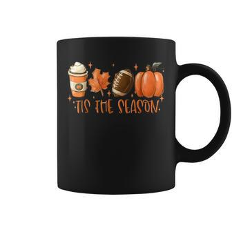 Tis The Season Leopard Pumpkin Love Fall Autumn Maple Leaves Coffee Mug - Thegiftio