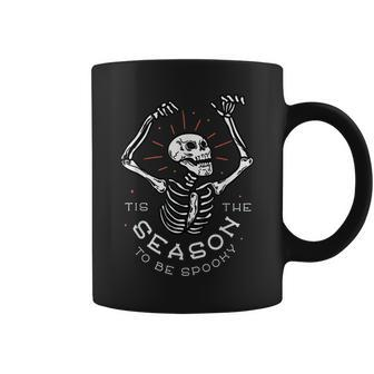 Tis The Season To Be Spooky Skeleton Funny Halloween Costume Coffee Mug - Seseable