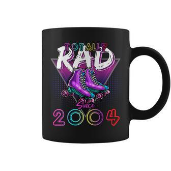 Totally Rad Since 2004 80S 18Th Birthday Roller Skating Coffee Mug - Seseable