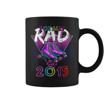Totally Rad Since 2015 80S 7Th Birthday Roller Skating Coffee Mug - Seseable