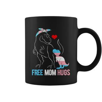 Trans Free Mom Hugs Dinosaur Rex Mama Transgender Pride Gift Coffee Mug - Monsterry AU