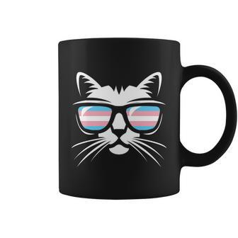 Transgender Pride Cat Gift Support Trans Community Gift Graphic Design Printed Casual Daily Basic Coffee Mug - Thegiftio UK