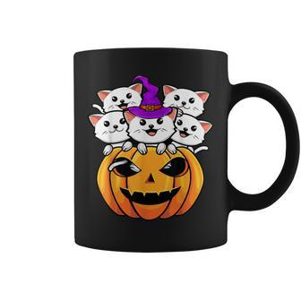 Trick Or Treat Halloween Cute Cats Pumpkin Happy Halloween Coffee Mug - Thegiftio UK