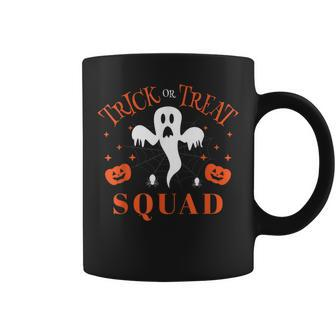 Trick Or Treat Squad Ghost And Pumpkin Halloween Coffee Mug - Seseable