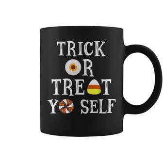 Trick Or Treat Yo Self Funny Halloween Kids Coffee Mug - Seseable