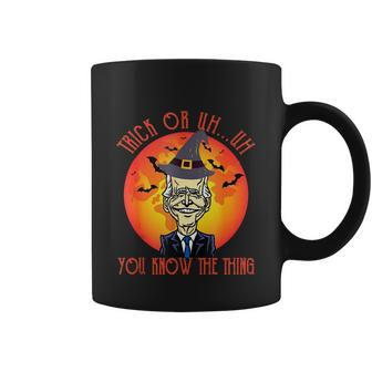 Trick Or Uh You Know The Thing Funny Joe Biden Halloween Graphic Design Printed Casual Daily Basic Coffee Mug - Thegiftio UK