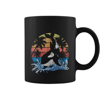 Tropical Beach Ocean Animal Killer Whale Gift Retro Orca Graphic Design Printed Casual Daily Basic Coffee Mug - Thegiftio
