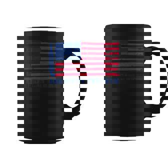 Trucker Truck Driver American Flag With Exhaust American Trucker Coffee Mug - Seseable
