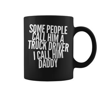Trucker Truck Driver Trucker Dad Fathers Day Dads Trucking Drivers Coffee Mug - Seseable