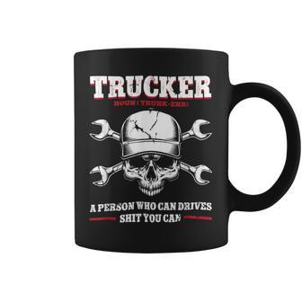 Trucker Trucker Accessories For Truck Driver Motor Lover Trucker_ V2 Coffee Mug - Seseable