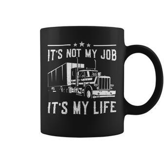 Trucker Trucker Accessories For Truck Driver Motor Lover Trucker_ V22 Coffee Mug - Seseable