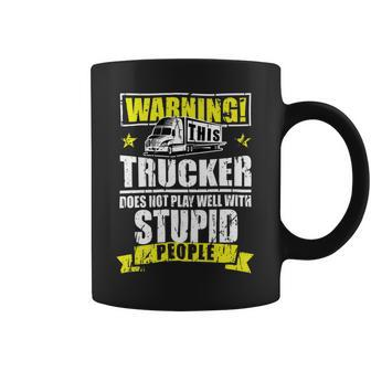 Trucker Trucker Accessories For Truck Driver Motor Lover Trucker__ Coffee Mug - Seseable