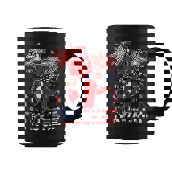 Trucker Trucker American Flag Funny Trex Fireworks 4Th Of July Coffee Mug - Seseable