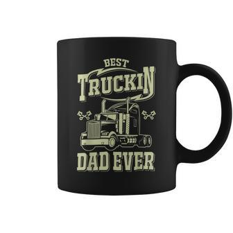 Trucker Trucker Best Trucking Dad Ever V2 Coffee Mug - Seseable