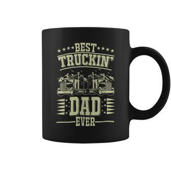 Trucker Trucker Best Trucking Dad Ever_ Coffee Mug - Seseable