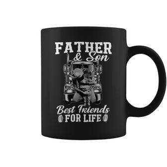 Trucker Trucker Fathers Day Father And Son Best Friends For Life Coffee Mug - Seseable